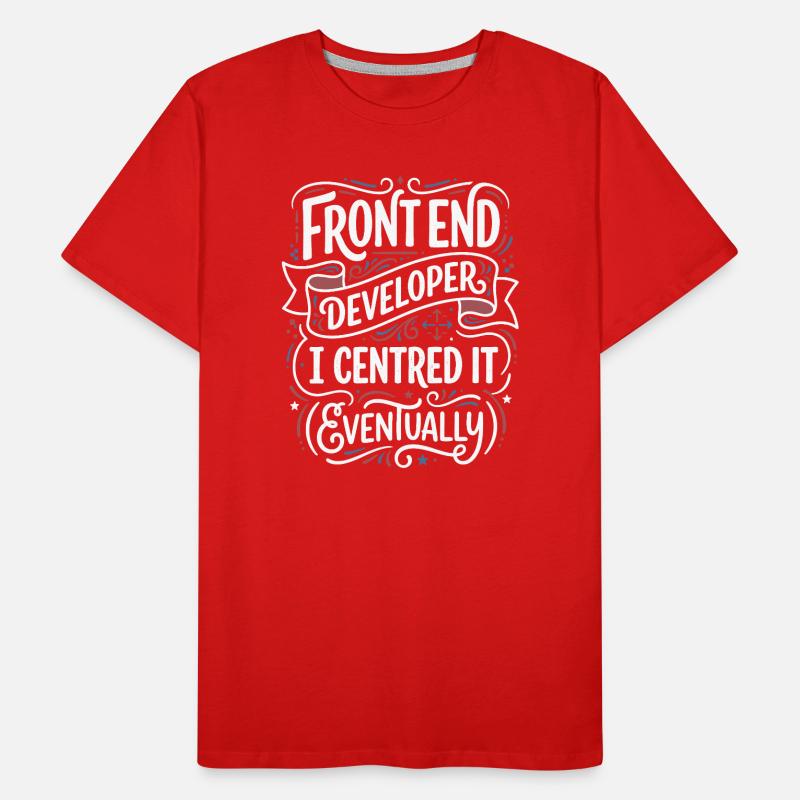 Développement frontend centré T-shirt bio Premium Homme