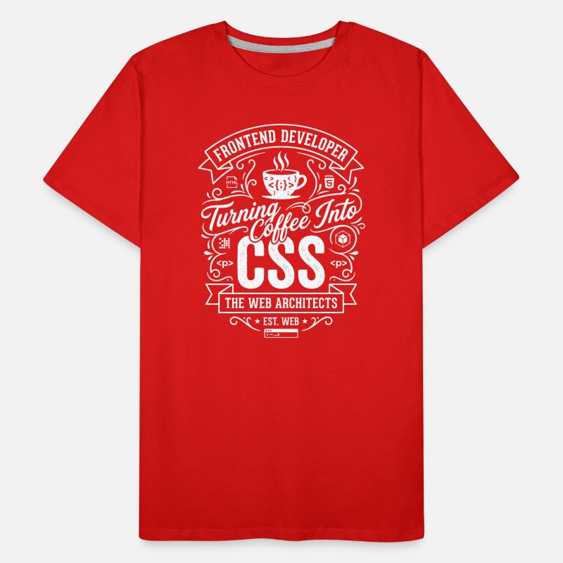 Frontend Coffee CSS Tee T-shirt bio Premium Homme