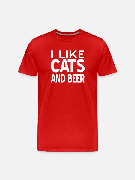 feline - Men's Premium Organic T-Shirt - red