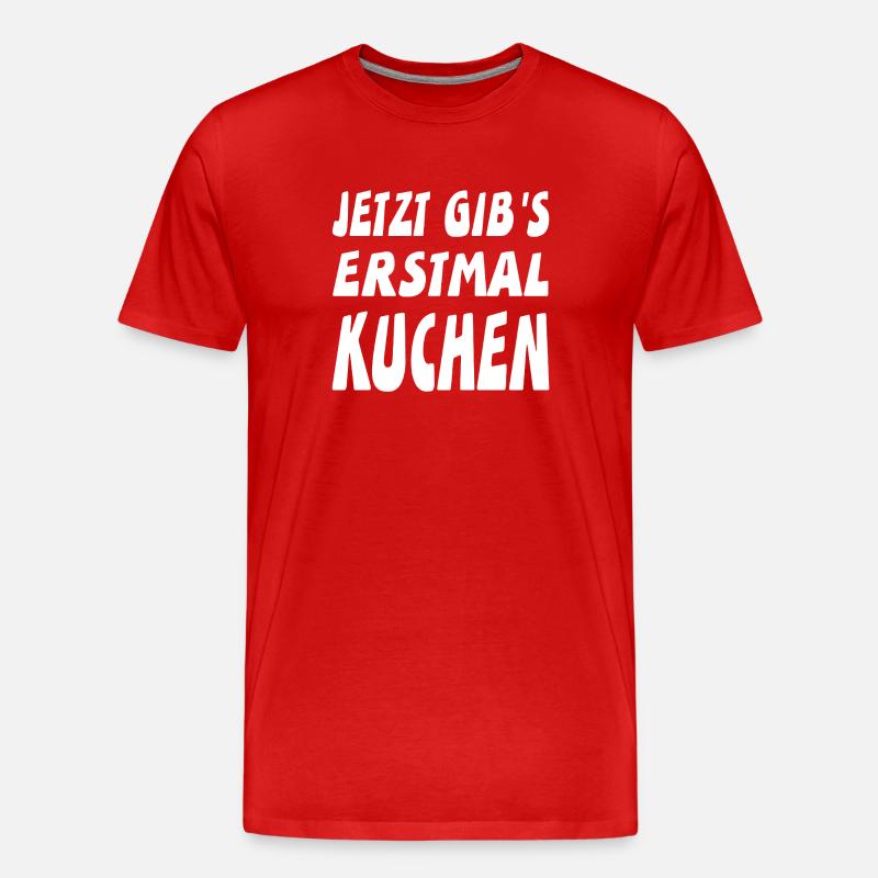 Kuchen - Männer Premium Bio T-Shirt - Rot