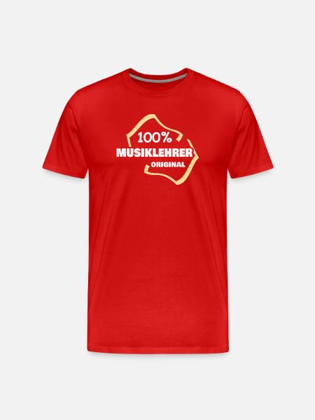 Musiklehrer als Arbeit - Männer Premium Bio T-Shirt - Rot