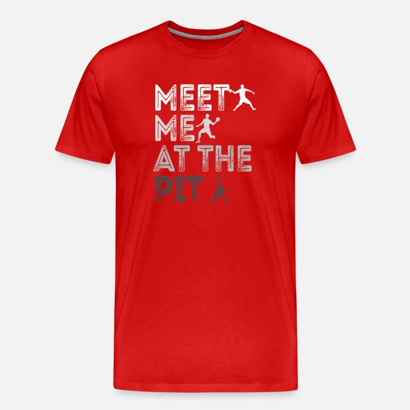 Triff mich in der Grube - Männer Premium Bio T-Shirt - Rot