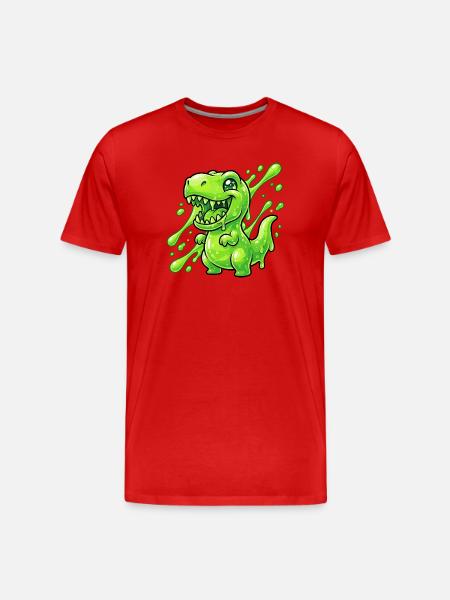 Dino vert blob - T-shirt bio Premium Homme - rouge