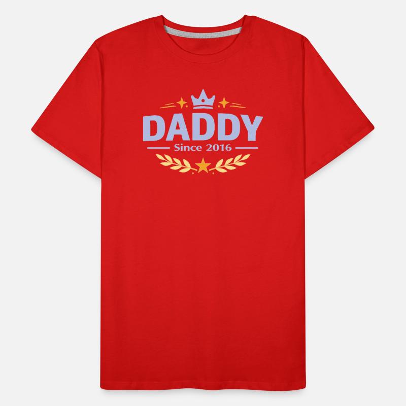 Daddy Since 2016 – Proud Dad Design Men's Premium Organic T-Shirt