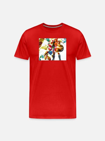 Vibrant Dance Rainbow Confetti - Men's Premium Organic T-Shirt - red