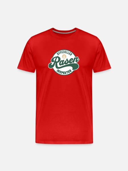 Offizieller Rasen Inspektor - Männer Premium Bio T-Shirt - Rot