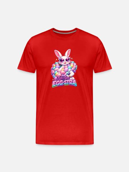 Easter Lets Get Egg-stra - Men's Premium Organic T-Shirt - red