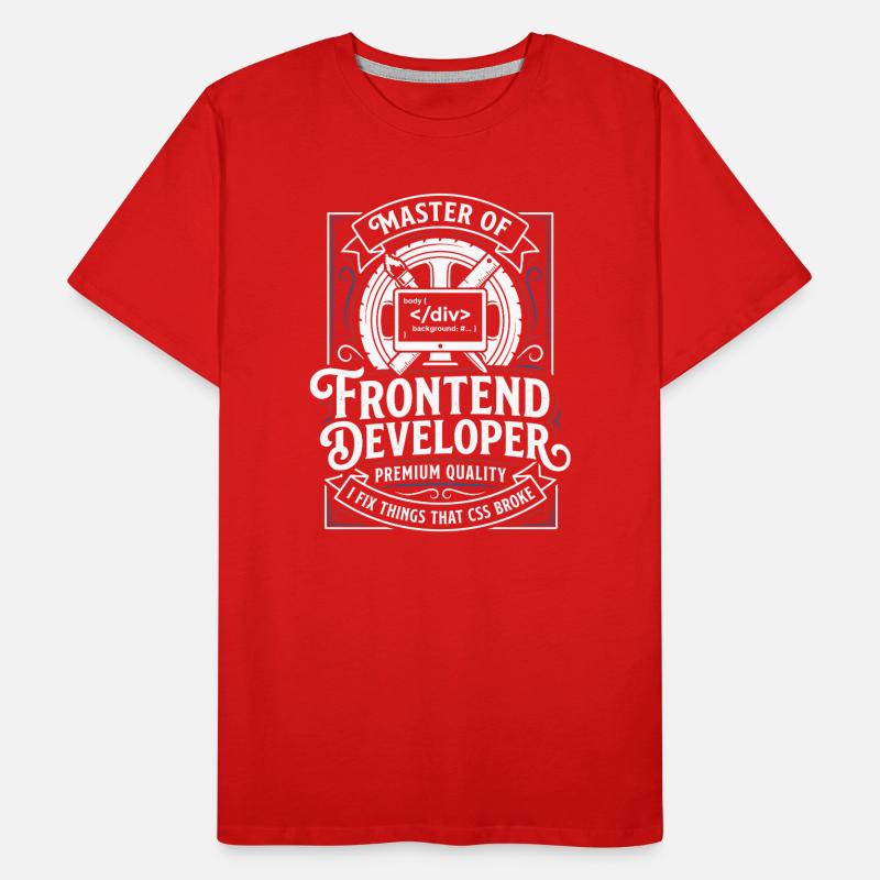 Frontend Meister: CSS HTML Kunst Männer Premium Bio T-Shirt
