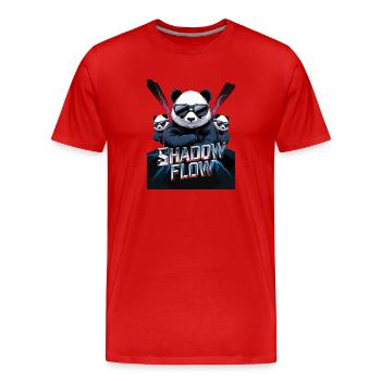 Shadow Flow Panda Crew Mit Coolen Sonnenbrillen - Männer Premium Bio T-Shirt - Rot - Vorne - Damien (186cm)