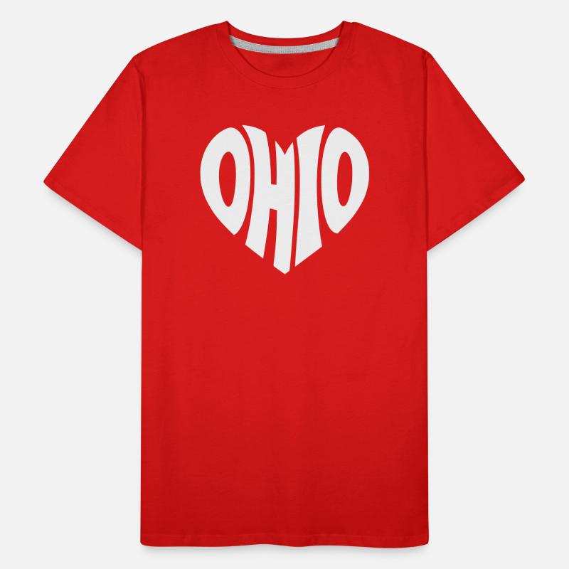 Ohio Herz Logo Männer Premium Bio T-Shirt