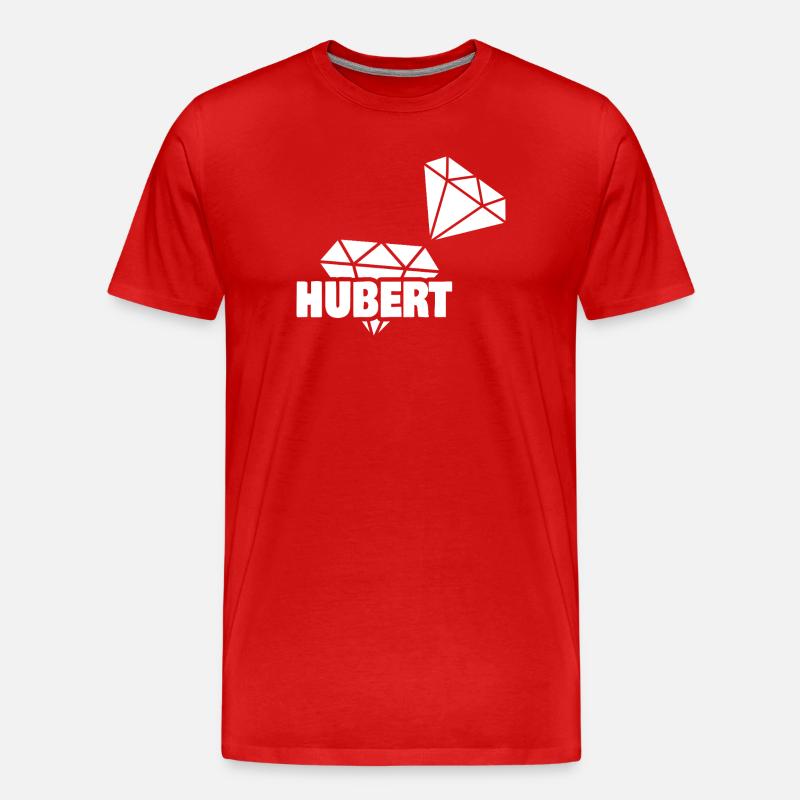 Geschenk für Hubert - Männer Premium Bio T-Shirt - Rot