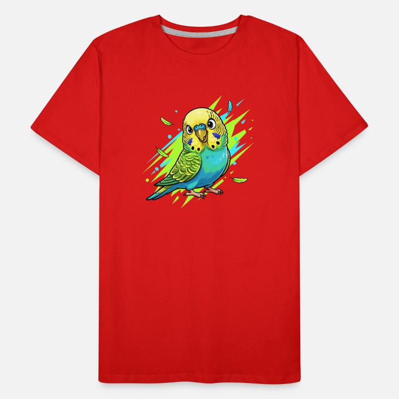 Explosion de couleurs de perruche néon T-shirt bio Premium Homme