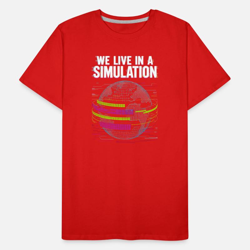 We live in a simulation Men's Premium Organic T-Shirt