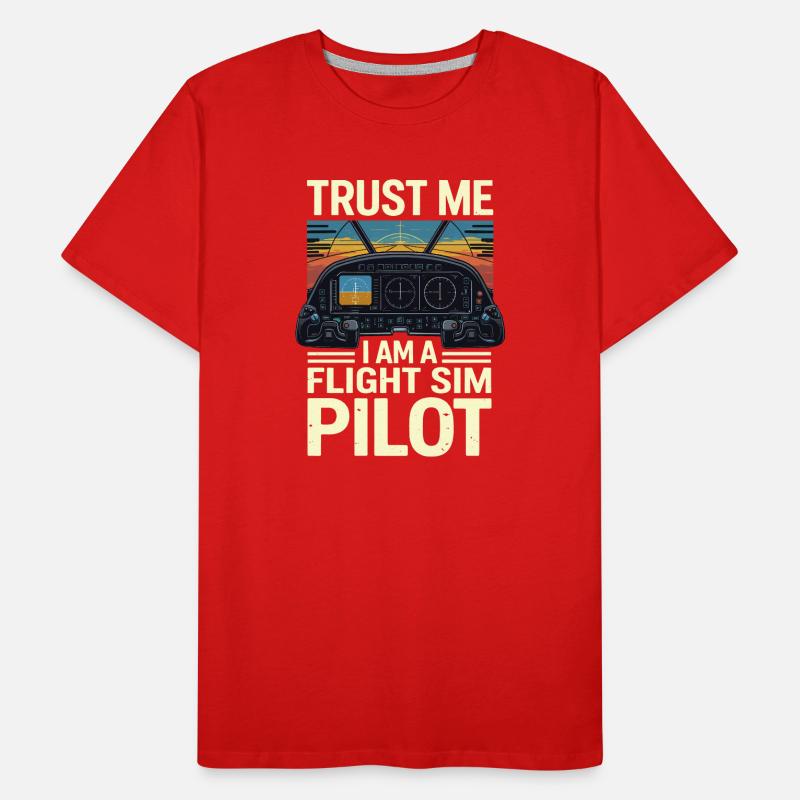 Vertrau mir ich bin ein Flugsimulatorpilot Männer Premium Bio T-Shirt