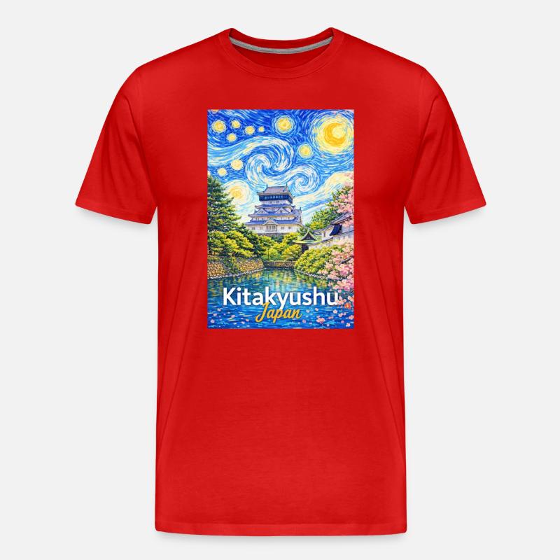 Kitakyushu Japan - Männer Premium Bio T-Shirt - Rot