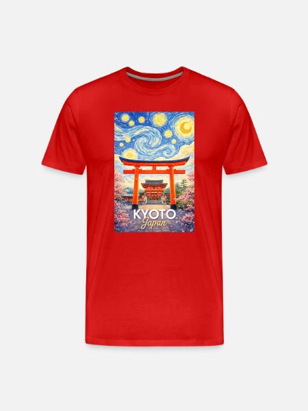 Kyoto Japan - Men's Premium Organic T-Shirt - red