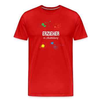 Éducateur en formation Crèche Formation des éducateurs - T-shirt bio Premium Homme - rouge - Devant - Damien (186cm)