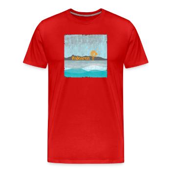 Balearen Küste Windmühle Sonnenflug - Männer Premium Bio T-Shirt - Rot - Vorne - Damien (186cm)
