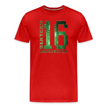 16. Geburtstag Limited Edition Pixel Zocker - Männer Premium Bio T-Shirt - Rot - Vorne - Damien (186cm)