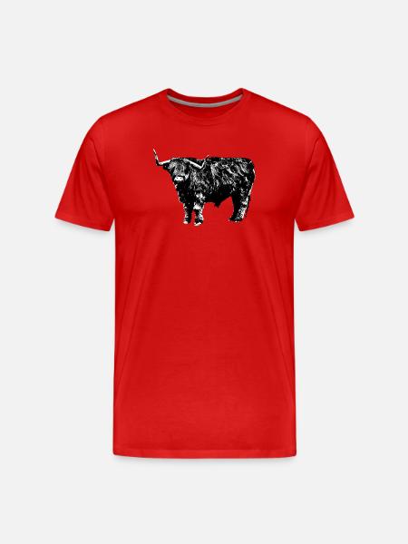 Highland Cattle - Men's Premium Organic T-Shirt - red