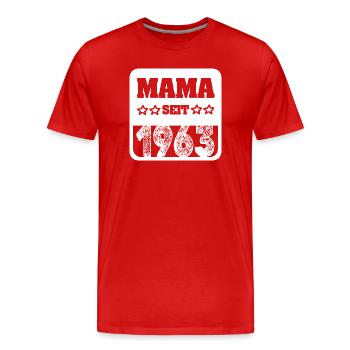 Geburt 1963 - Männer Premium Bio T-Shirt - Rot - Vorne - Damien (186cm)