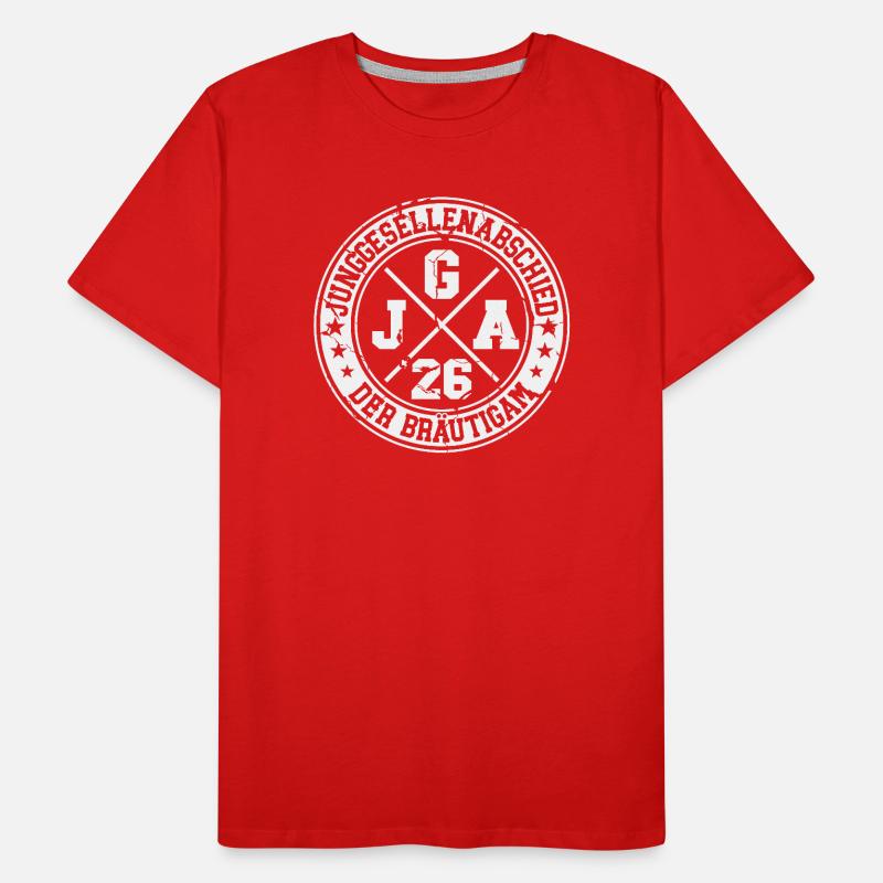 Der Bräutigam JGA 2026 Junggesellenabschied Männer Premium Bio T-Shirt