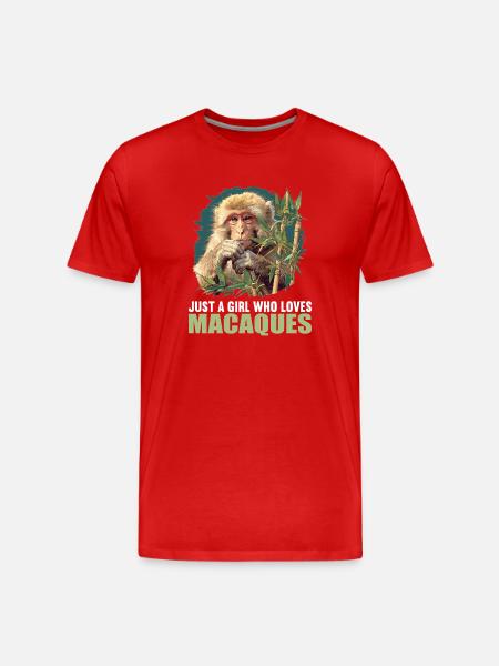 Makaken Makake - Männer Premium Bio T-Shirt - Rot