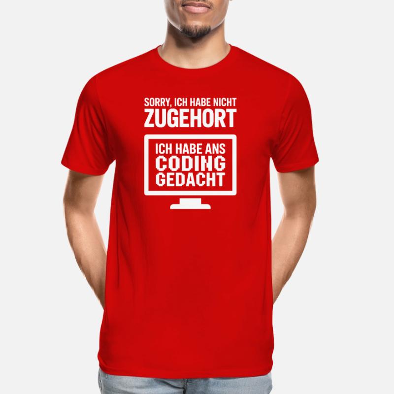Coding Thought Saying Men's Premium Organic T-Shirt