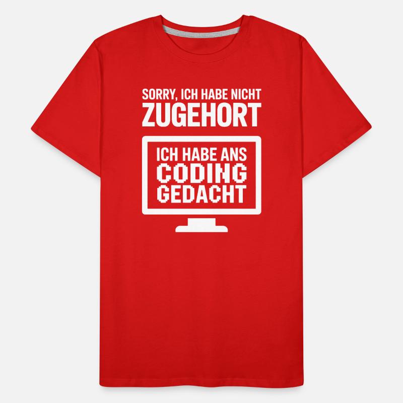 Coding Gedanke Spruch Männer Premium Bio T-Shirt
