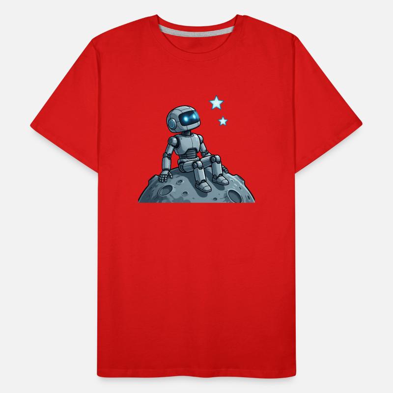 9 Der nachdenkliche Roboter Männer Premium Bio T-Shirt
