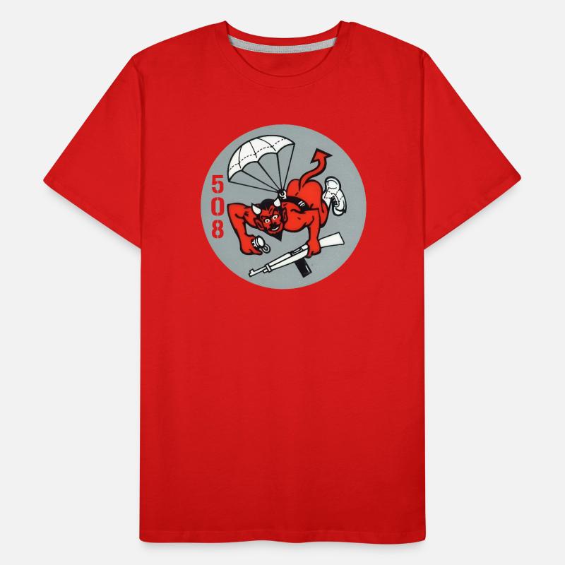 508e Division aéroportée « Red Devils » de la Deuxième T-shirt bio Premium Homme