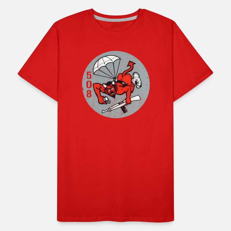 508e Division aéroportée « Red Devils » de la Deuxième T-shirt bio Premium Homme