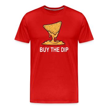 Nachos Cheese chute Financial Déclaration du marché haussier Actions TR - T-shirt bio Premium Homme - rouge - Devant - Damien (186cm)