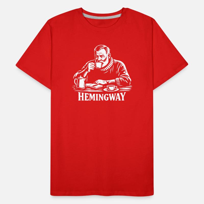 Silhouette du café Hemingway T-shirt bio Premium Homme