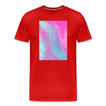 Gradient- Spring personalisierbar - Männer Premium Bio T-Shirt - Rot - Vorne - Damien (186cm)