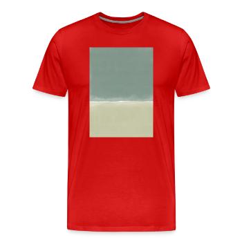 Green blocks - personalisierbar - Männer Premium Bio T-Shirt - Rot - Vorne - Damien (186cm)
