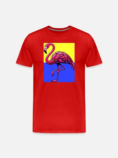 flamingo - Men's Premium Organic T-Shirt - red