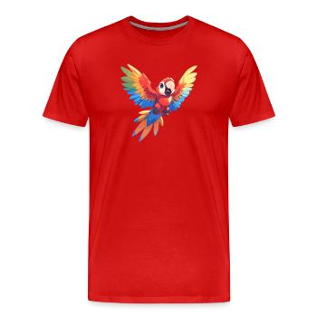 L’ère de l’ara - T-shirt bio Premium Homme - rouge - Devant - Damien (186cm)