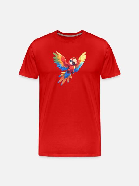 Macaw's Era - Men's Premium Organic T-Shirt - red