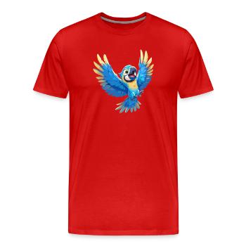 Macaw's Era - Men's Premium Organic T-Shirt - red - Front - Damien (186cm)