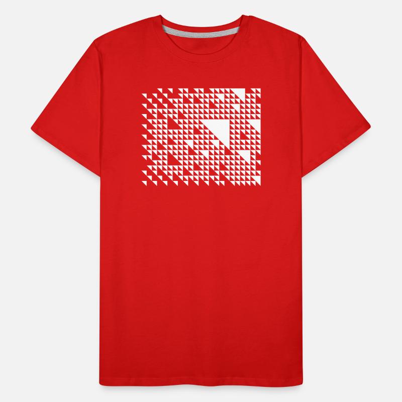 Triangular Mosaic Grid Men's Premium Organic T-Shirt