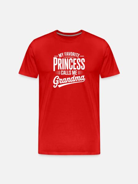 Ma princesse préférée appelle grand-mère - T-shirt bio Premium Homme - rouge