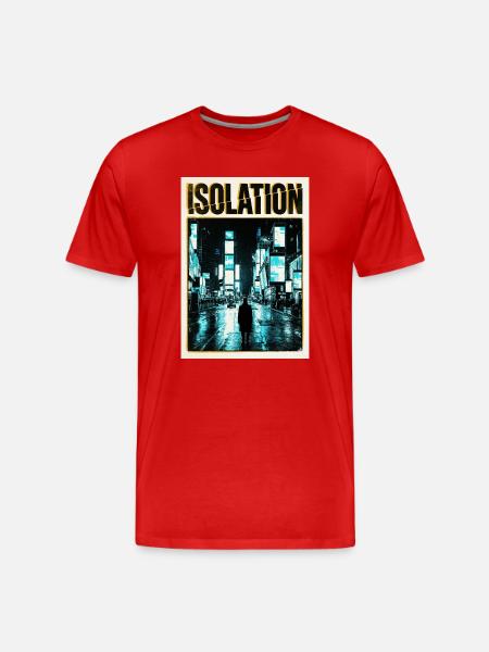 Isolation night in the Neon City - Men's Premium Organic T-Shirt - red