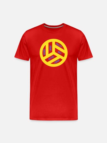 Volleyball Ball Graphic - Men's Premium Organic T-Shirt - red