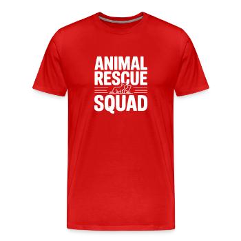 Escouade de sauvetage animal - T-shirt bio Premium Homme - rouge - Devant - Damien (186cm)