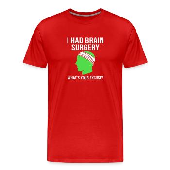 Traumatic brain injury, traumatic brain injury, car accident - Men's Premium Organic T-Shirt - red - Front - Damien (186cm)