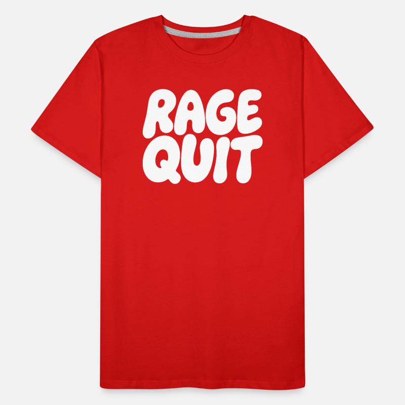 Police à bulle Rage Quit T-shirt bio Premium Homme