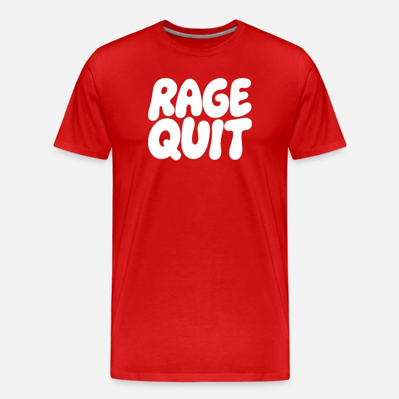 Rage Quit Bubble Font - Men's Premium Organic T-Shirt - red