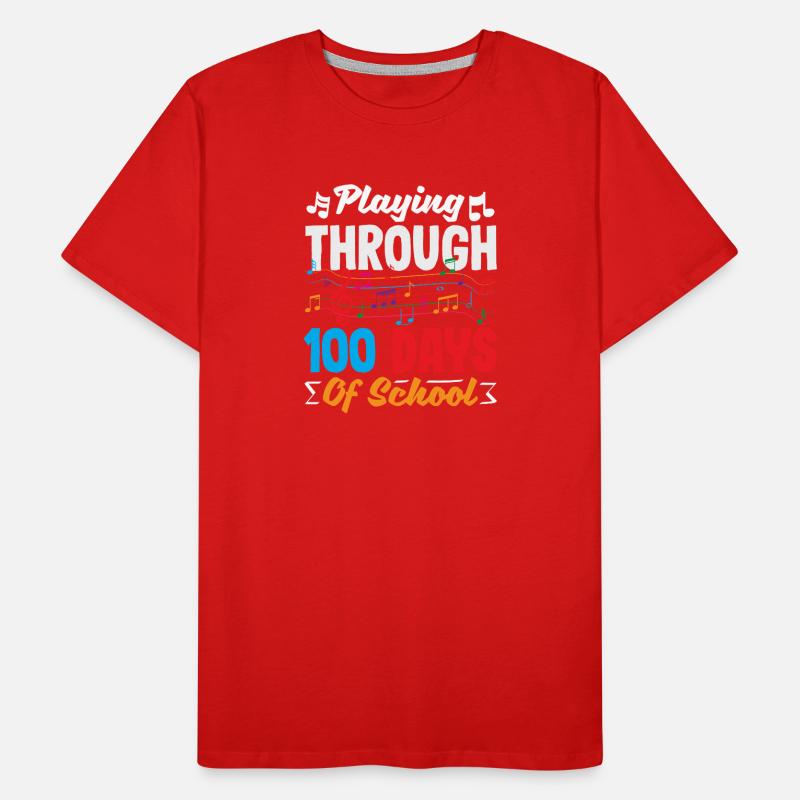 Conception de partitions musicales à l’école 100 Days T-shirt bio Premium Homme