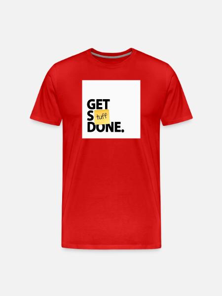 Få ting gjort sjovt kontor motiverende design - Herre Premium T-shirt økologisk - rød